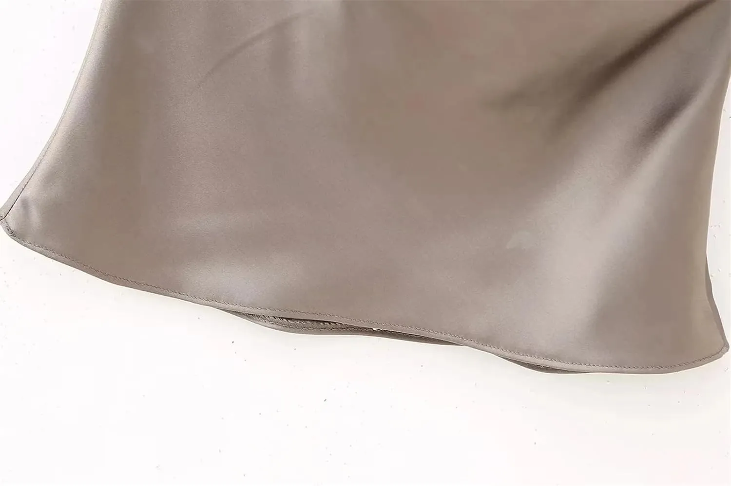 Women's with Ruched Satin Camisole Vest Top Sexy Sleeveless Backless Slim Crop Tanks Top