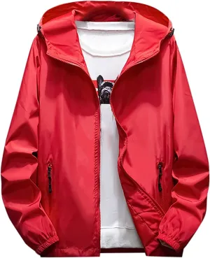 XIAXOGOOL Mens Rain Jackets Windproof Waterproof Lightweight Mountain Hiking Jacket Man Outdoor Hooded Windbreaker Raincoat