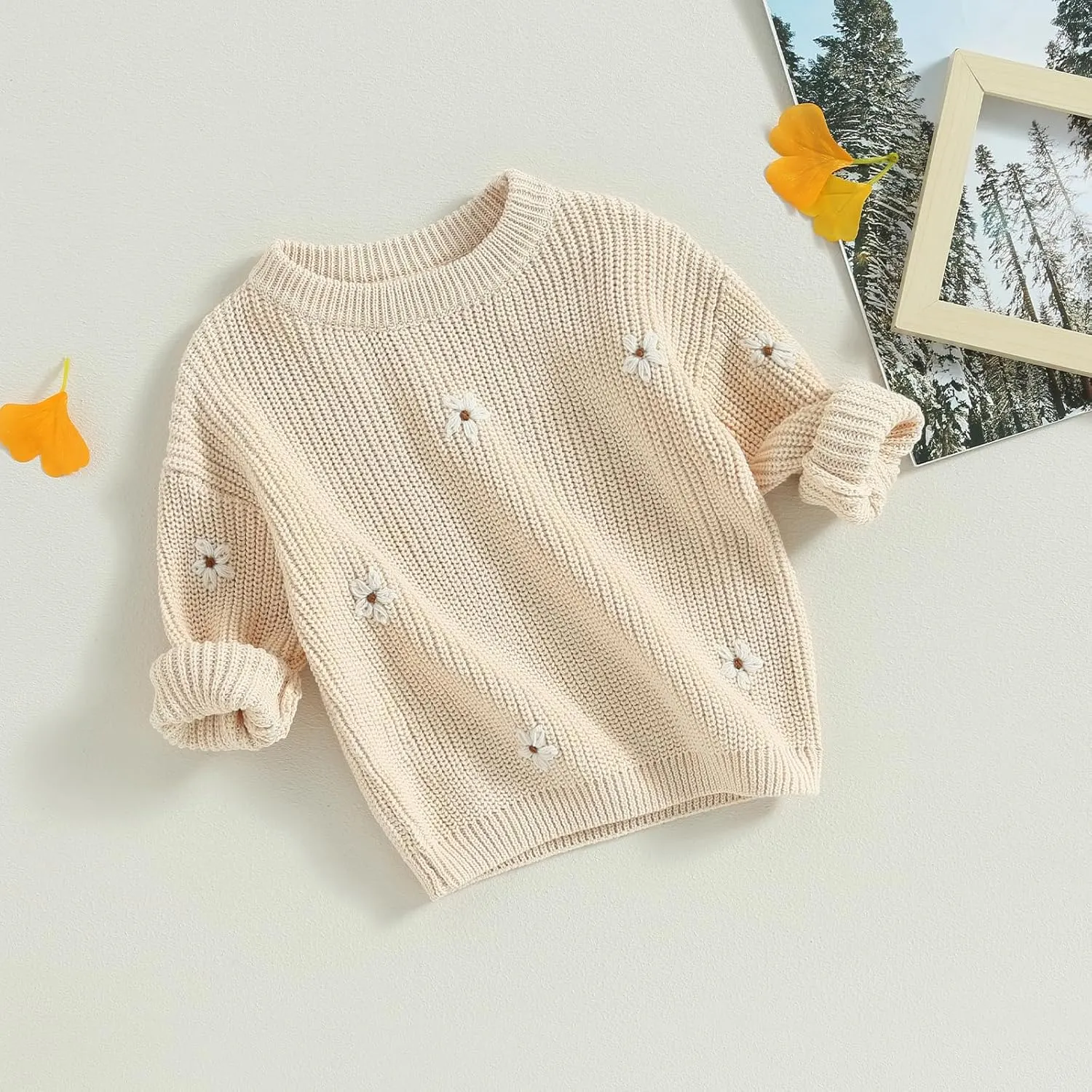 YINGISFITM Toddler Infant Baby Girl Boy Knit Sweater Cable Knitted Sweaters Long Sleeve Sweatshirt Fall Winter Clothes Outfit