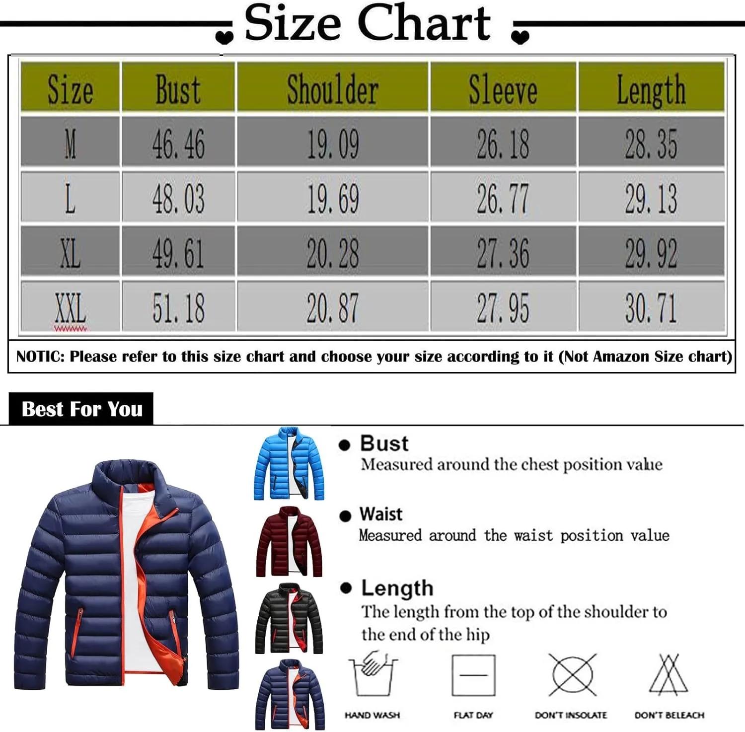 Ymosrh Men's Winter Jackets Packable Lightweight Water Resistant Puffer Down Alternative Jacket Mens, M-2XL